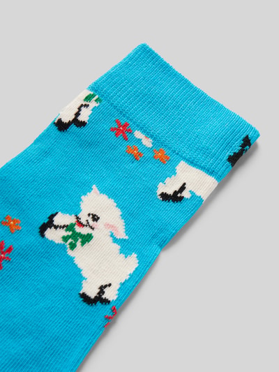 Happy Socks Socken mit Motiv-Print Modell 'Lamb' Blau 2