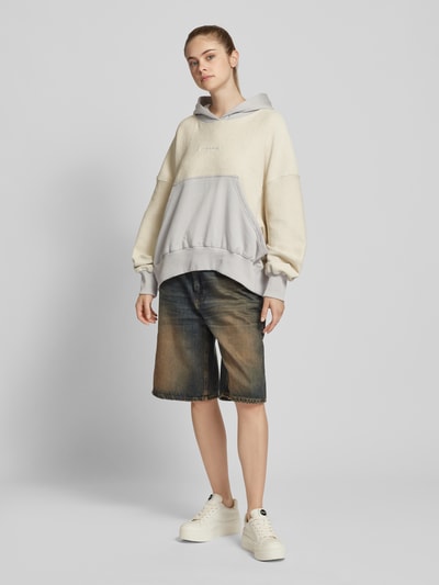 Pegador Oversized hoodie met labelstitching, model 'ESTELA' Zand - 1