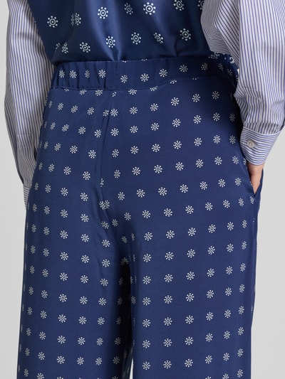 Weekend Max Mara Relaxed Fit Weite Hose aus reiner Seide Modell 'EUSEBIO' Dunkelblau 3