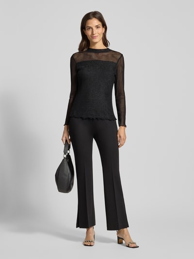 s.Oliver BLACK LABEL Slim Fit Langarmshirt mit Effektgarn Black 1