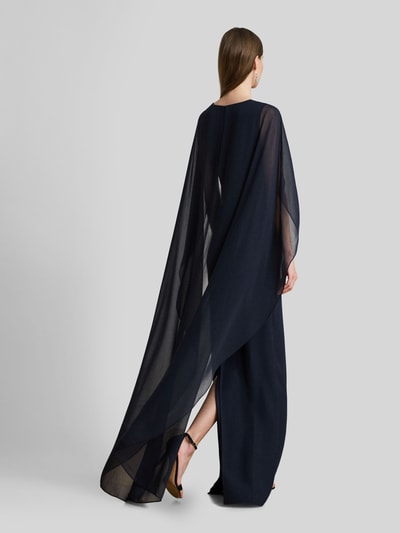 Lauren Ralph Lauren Fließendes Abendkleid mit Cape-Detail Dunkelblau 5