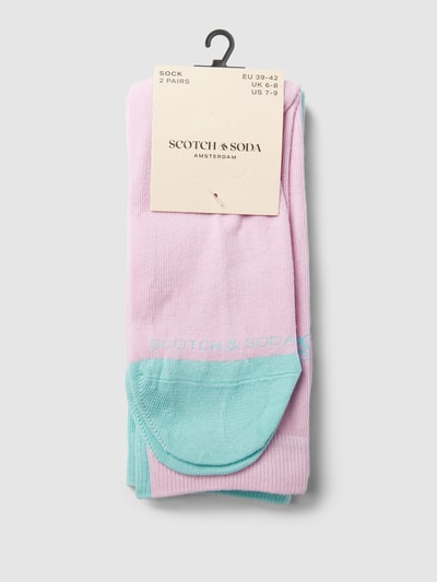 Scotch & Soda Socken mit Label-Details im 2er-Pack Modell 'Dip Toe Classic' Flieder 3