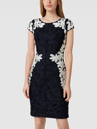 Christian Berg Cocktail Cocktailkleid mit Zierbesatz Marineblau meliert 4