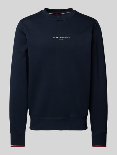 Tommy Hilfiger Sweatshirt mit Label-Print Marine 2