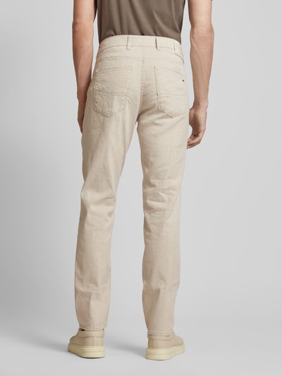 Brax Broek in effen design, model 'CADIZ' Zand - 5