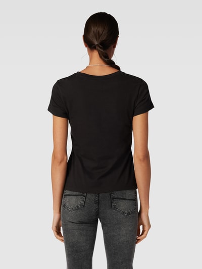 Calvin Klein Jeans Slim fit T-shirt met labelprint Zwart - 5