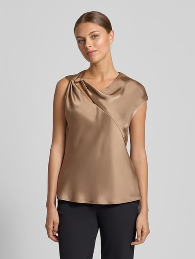 Lauren Ralph Lauren Regular Fit Bluse mit Cut-Out Modell 'Olindo' Taupe 4