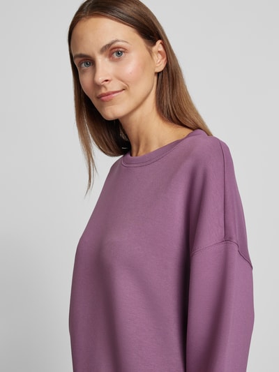 MSCH Copenhagen Oversized Sweatshirt mit gerippten Abschlüssen Modell 'Ima' Pflaume 3