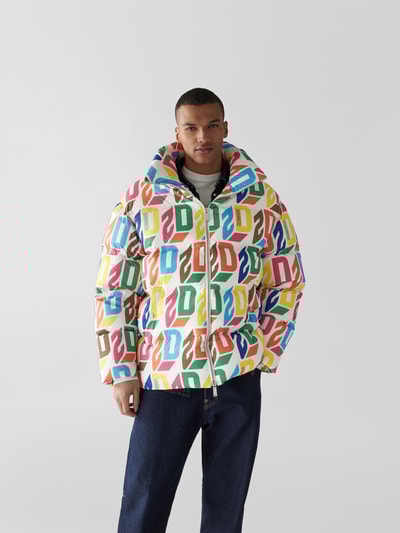 Dsquared2 Daunenjacke mit Allover-Logo Grün 4