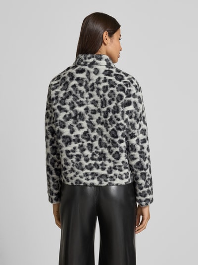 Brax Regular fit jack van scheerwolmix, model 'Linz' Zwart - 5