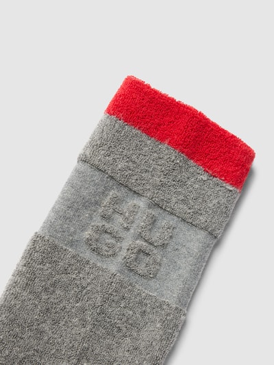 HUGO Sokken met labeldetails, model 'HOMESOCK' Middengrijs gemêleerd - 2