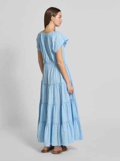 Scotch & Soda Długa sukienka z efektem stopniowania i wiązaniem Jasnoniebieski 5