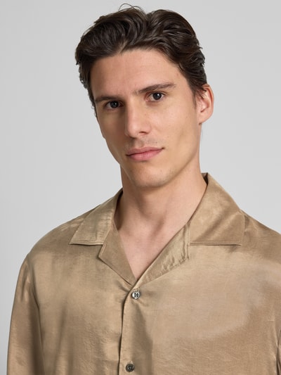 HUGO Freizeithemd mit Knopfleiste Modell 'Espino' Beige 3