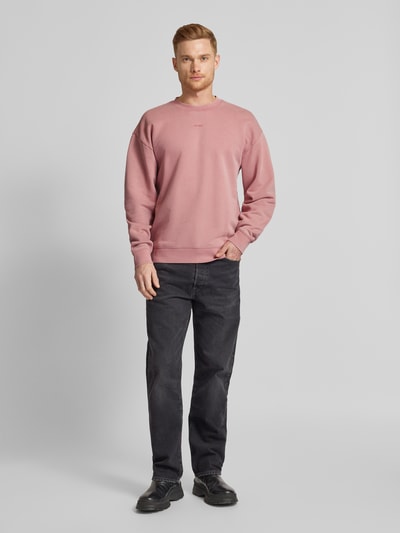 HUGO Sweatshirt met labeldetail, model 'Dopaly' Zalm - 1