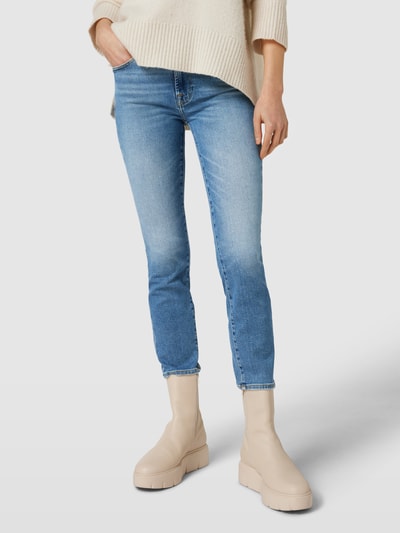 7 For All Mankind Cropped Jeans mit 5-Pocket-Design Modell 'Roxanne' Blau 4