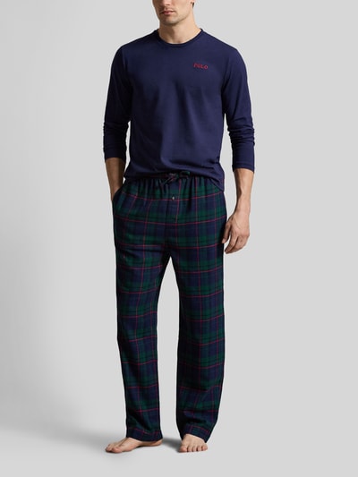 Polo Ralph Lauren Underwear Zestaw piżamowy z czystej bawełny Granatowy 3