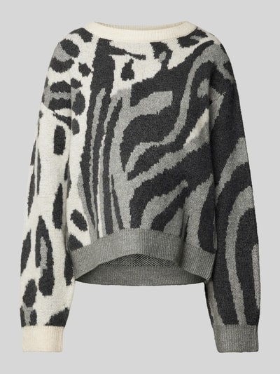 Vero Moda Pullover mit Rundhalsausschnitt Modell 'KAI' Hellgrau 2