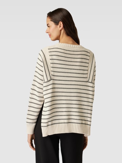 Weekend Max Mara Gebreide pullover in zwart, model 'NATURA' Offwhite - 5