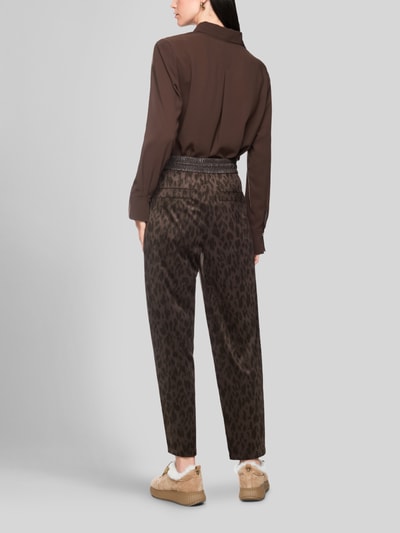 Marc Cain Regular Fit Stoffhose mit Tunnelzugbund Dunkelbraun 5