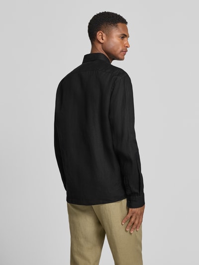 BOSS Regular Fit Freizeithemd aus reinem Leinen Modell 'LIAM' Black 5