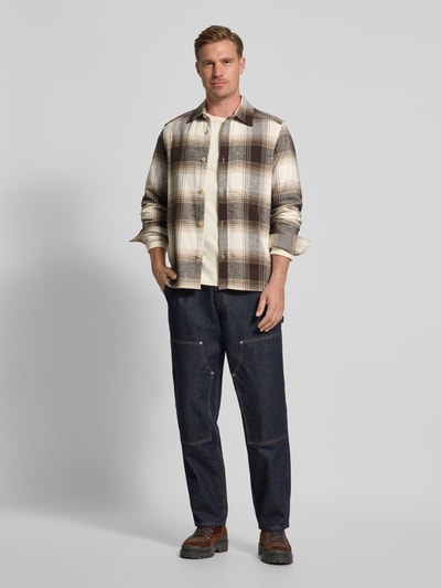 Drykorn Regular Fit Overshirt mit Brusttasche Modell 'DIEGGO' Mittelbraun 1