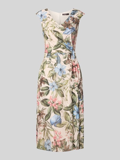 Produktfoto, Fit and Flare cocktailjurk met all-over motief van Vera Mont in multicolor met bloemmotief, Dames cocktailjurk