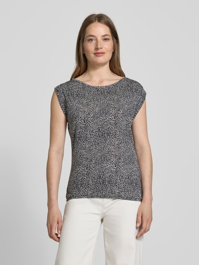 OPUS T-Shirt mit Kappärmeln Modell 'Struki' Dunkelblau 4