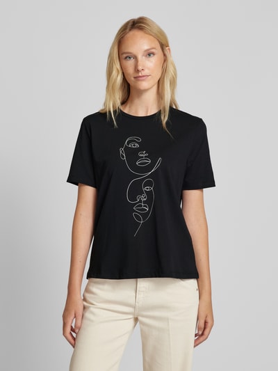 Vila T-shirt met ronde hals, model 'COLBA' Zwart - 4