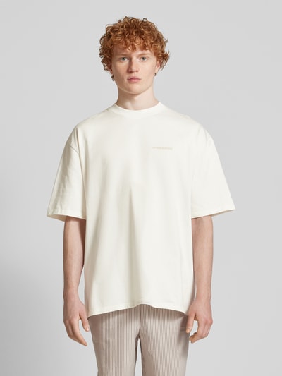 Pegador Oversized T-shirt met labelprint Offwhite - 4