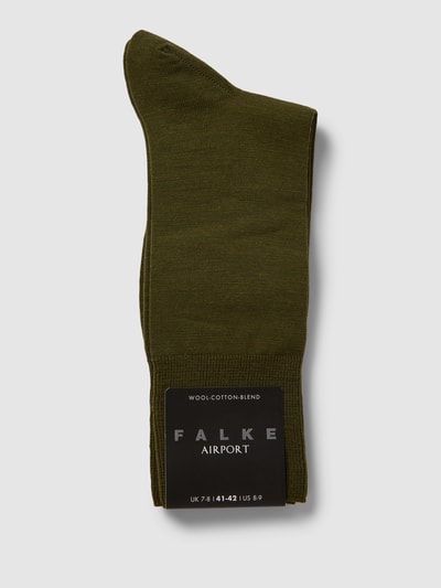 Falke Socken mit elastischem Rippenbündchen Modell 'AIRPORT' Dunkelgruen 3