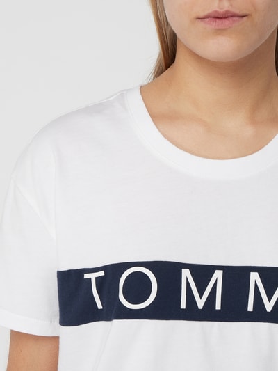 Tommy Jeans Boxy Fit T-Shirt mit Logo-Print  Weiss 3