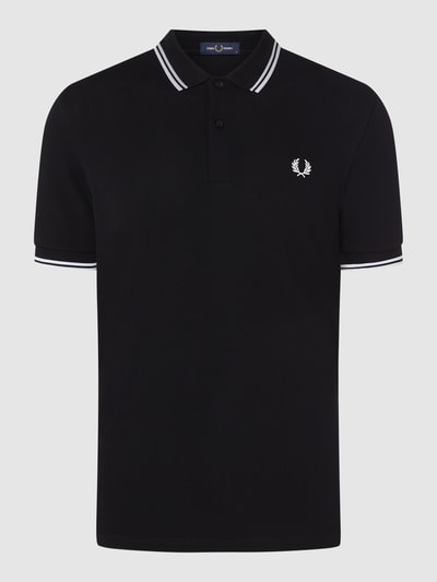 Fred Perry Poloshirt mit Kontrastabschlüssen Black 1