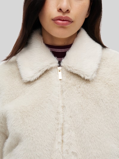 Tommy Jeans Teddyjacke mit Reißverschluss Ecru 3