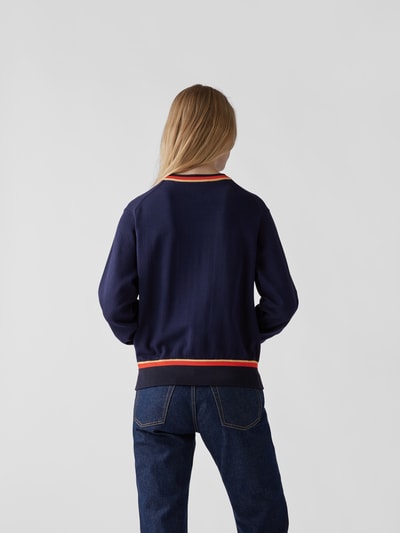 Victoria Victoria Beckham Pullover mit Kontraststreifen  Marine 5