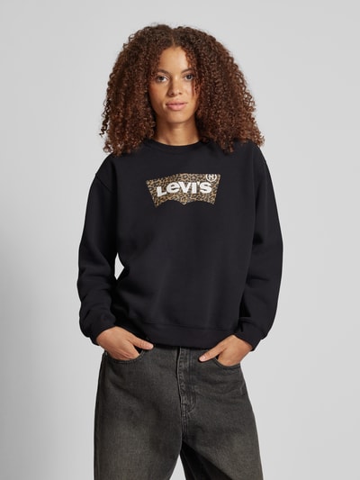 Levi's® Bluza z nadrukiem z logo Czarny 4