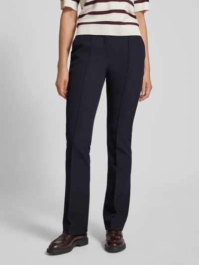 TONI Bootcut stoffen broek met vaste persplooien, model 'Jolie' Marineblauw - 4