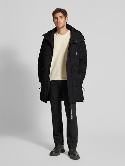 GOFRANCK Kurtka pikowana z zamkiem błyskawicznym dwustronnym model ‘Climate’ Czarny 1