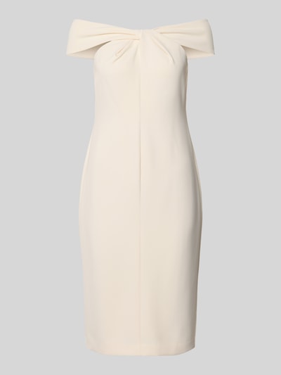 Lauren Ralph Lauren Knielanges Cocktailkleid mit Knoten-Detail Modell 'TAKOTA' Beige 2