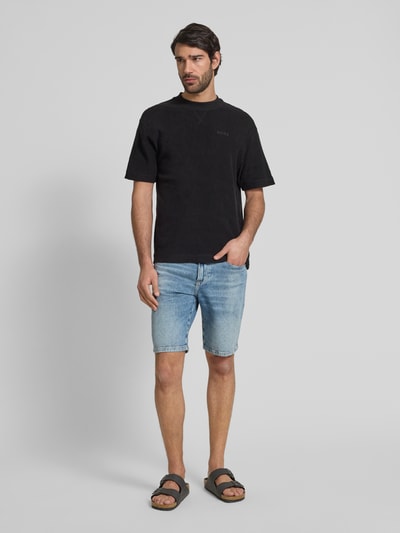 BOSS Orange Regular Fit Jeansshorts im Used-Look Modell 'Re.Maine' Hellblau 1