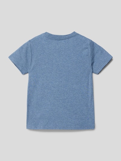 Polo Ralph Lauren Kids T-shirt met labelstitching Rookblauw - 3