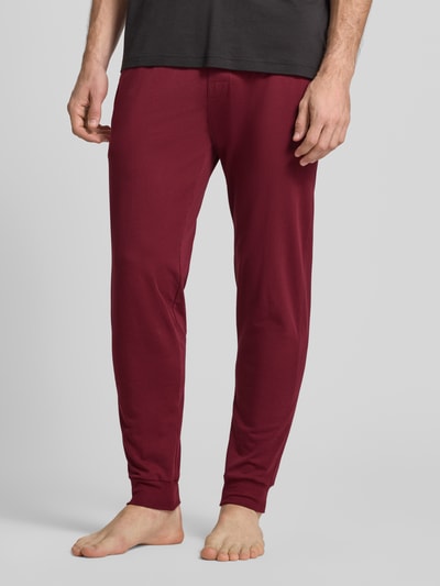 HUGO Comfort Fit Sweatpants aus Baumwoll-Mix Modell 'LAZE' Bordeaux 4