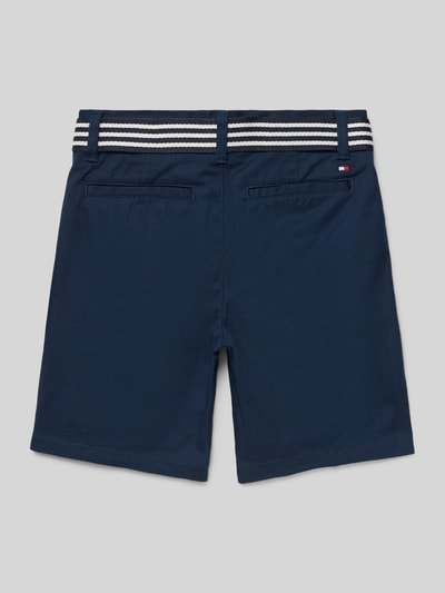 Tommy Hilfiger Kids Szorty z paskiem i wpuszczanymi kieszeniami Granatowy 3