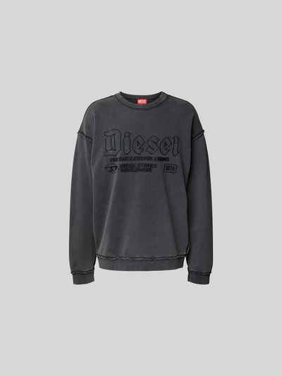 Diesel Oversized Sweatshirt mit Label-Detail Black 2