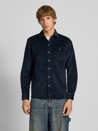 Blend Regular fit vrijetijdsoverhemd met borstzak Donkerblauw - 4