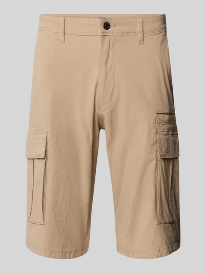 s.Oliver BLACK LABEL Relaxed Fit Cargo-Bermudas aus Baumwoll-Elasthan-Mix Beige 2