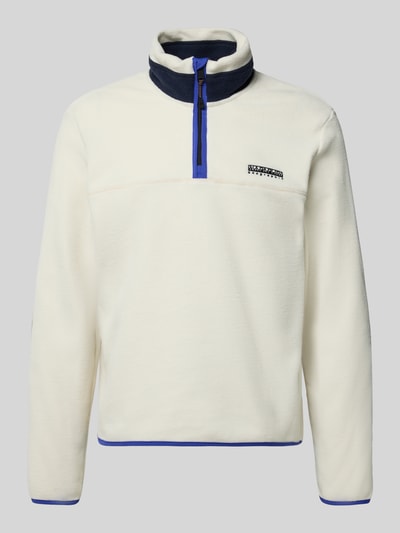 Napapijri Sweatshirt mit Label-Stitching Modell 'DERGANA' Offwhite 2