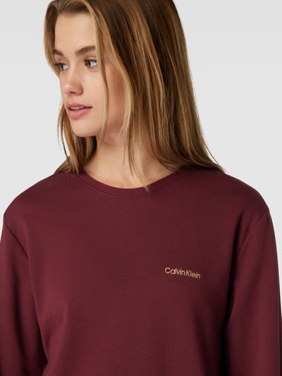 Calvin Klein Underwear Sweatshirt mit Label-Stitching Bordeaux 3