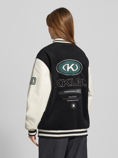 Karo Kauer College-Jacke mit Label- und Motiv-Stitchings Black 5