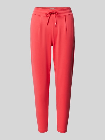 ICHI Slim Fit Bundfaltenhose mit verkürztem Schnitt Modell 'KATE' Pink 1