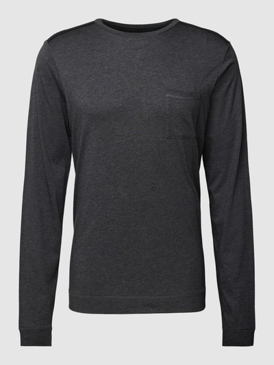 Jockey Shirt met lange mouwen in gemêleerd design, model 'Night & Day' Antraciet gemêleerd - 2